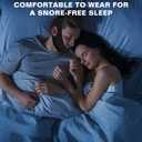 NOIKO Anti Snoring Chin Strap Adjustable, High Elasticity Traceless Chin Strap for Sleeping, Effective Anti Snoring Device, Snore Stopper Breathable and Durable for Adult (Black, M)