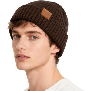 AlisOker Beanie Hat for Men Women, Unisex Warm Winter Knit Cap Soft Fleece Lined Hat (Coffee)