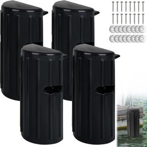 Dock Bumpers,Dock Fenders Bumper,Marine Boat Dock Bumpers,Inflatable Dock Protection for Docking Includes Mounting Hardware（White/Black/Grey）