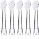 Kids Toothbrush Replacement Heads Compatible with Seago SG-513/SG-977/EK6, Compatible with Dada-Tech-BB1/977/K6,Compatible with Brush-Baby WildOnes/KIDZSONIC(18-36 Month)