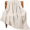 BEDELITE Fleece Blanket Twin Size Beige Throw Blankets for Couch & Bed, Luxury Plush Cozy Fuzzy Blanket 60x80 inches, Super Soft Warm Lightweight Throw Blanket for Travel Camping