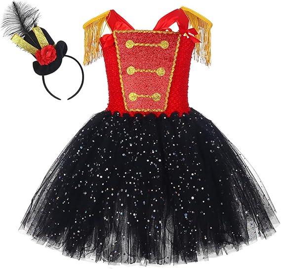 Tutu Dreams Circus Costume for Girls 1-10Y with Circus Headband Chrsitmas Gifts Birthday Party, Size: 2-3Y