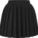 tagunop Women's Mini Pleated Skirts Y2k Skater Skirt Club Skirts for Women Sexy A-Line Uniform Tennis Skirt