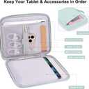 9-11 Inch Tablet Carrying Case, Padded Sleeve Bag for iPad Pro 11-in (M4), iPad 10.9 (10th Gen), iPad Air 11-in (M2), Galaxy Tab S8/S9 (PU-Mint Green11)