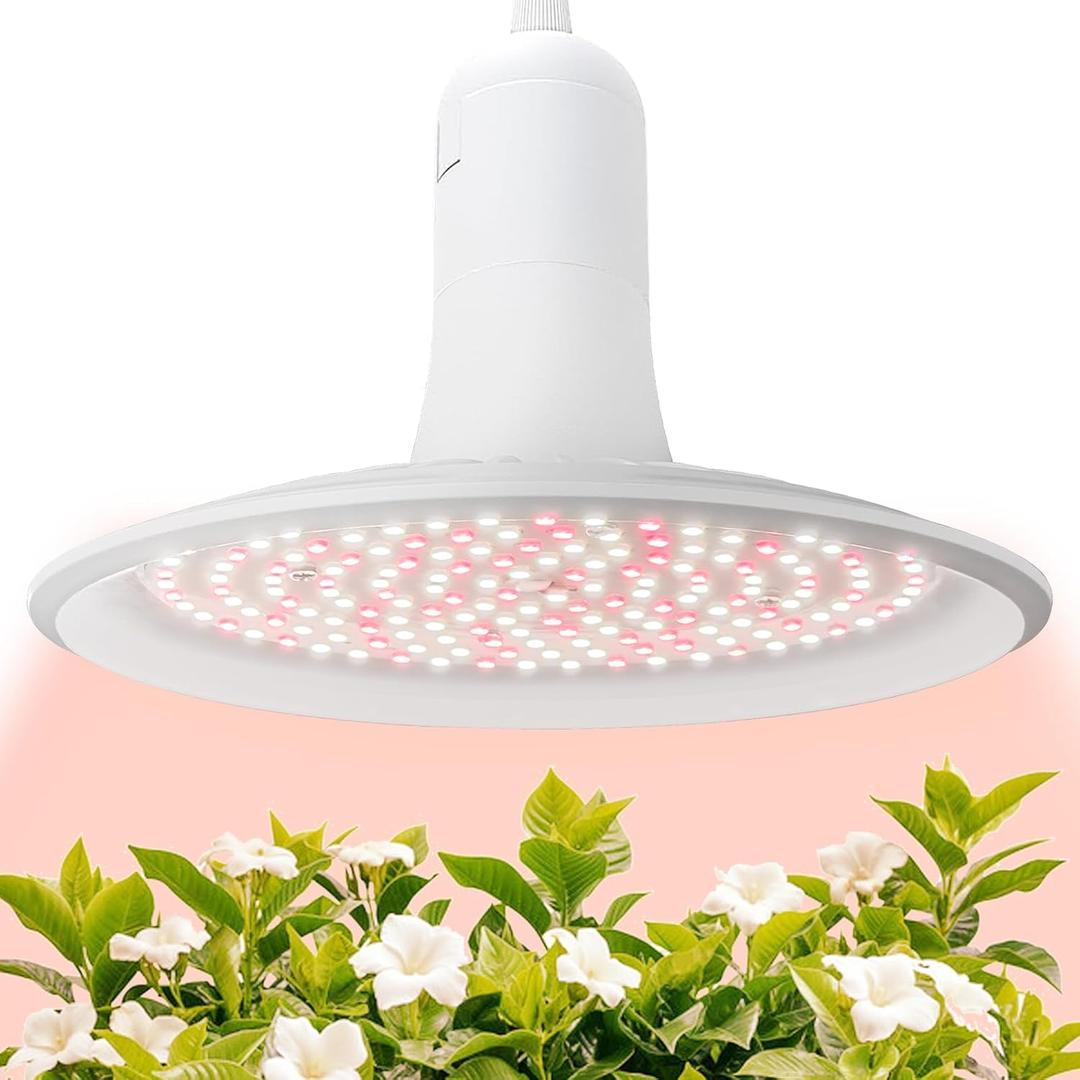 LED Grow Light Bulb with Hanging System, 30W Full Spectrum, Hanging Grow Lights, Pendant Plant Lights for Indoor Growing, Large Tall Plant, Garden, Flowers, Greenhouse