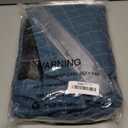 MOGU Mens 3-Piece Slim Fit Plaid Suit - Blazer, Vest, and Pants Set for Wedding, Prom, and Business (40, Sea Blue)