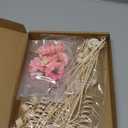 Queekay 32 Pcs Reed Diffuser Sticks Set Include 21pcs Natural Rattan Wood Beads, 11 Style Fragrance Diffuser, Rattan Reed Fragrance Replacement for Home(Pink Color)