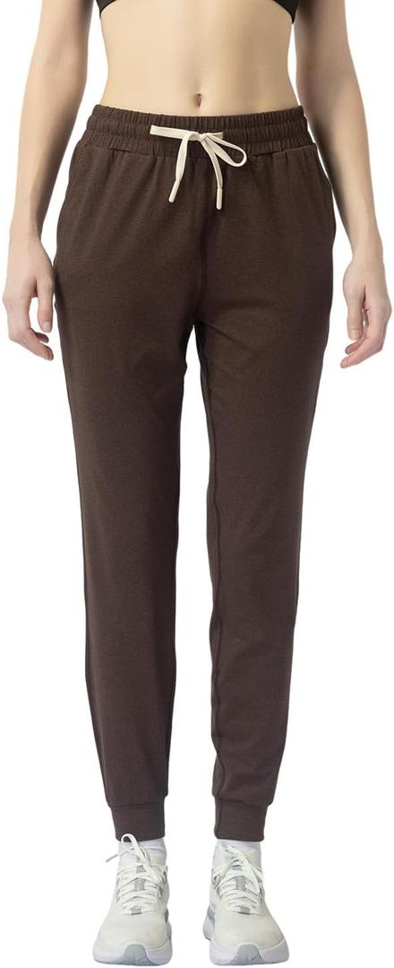 Women's Moisture Wicking Jogger Pants for Fitness, Drawstring Waist, Side Pockets, Soft Breathable for Running, Casual Sports Small 27.5"