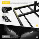 OLEVS King Size Floating Bed Frame, Metal Platform, with LED Light and Charging Station, No Box Spring Needed, Noise-Free, Easy Assembly