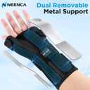 NEENCA Carpal Tunnel Wrist Brace with Thumb Support, Medical Grade Night Support Thumb Spica Splint for Arthritis, Tendonitis & De Quervains ((XL/XXL/XXXL, Left Hand))