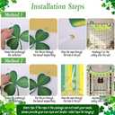 St. Patrick's Day Party Ceiling Decorations, Green Banner Hanging Pot of Gold and Leprechaun Hat Decorations with Shamrock Horseshoe and Gold Coin for St. Patrick's Day Irish Party Decoration