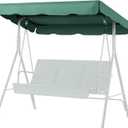 Flexzion Replacement Canopy for Outdoor Swing - 75" x 52" / 1.90m x 1.32m 2 Seat Bench Glider Swings Shade Fabric UV Weather Waterproof for Outdoor Garden Patio Yard Park Porch Seat Furniture, Green