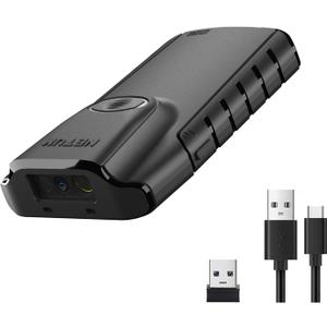 NETUM Bluetooth 2D Barcode Scanner, 3-in-1 Small Portable QR Bar Code Reader Automatic Wireless Gun Scan Back Clip Work with Tablet iOS Android Windows MacOS for Warehouse Inventory POS (2D - E800)