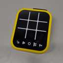 Rechargeable Tic Tac Toe Game Box, Upgraded 5 Fun Brain and Memory Games, Compact Handheld Game Console, Portable Puzzle Travel Game Ideal Gifts for All Ages 3+ (Yellow)