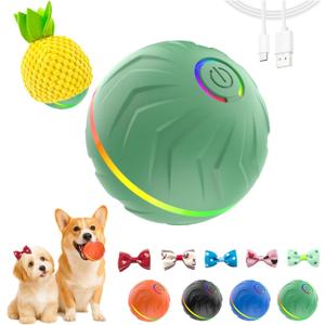 Interactive Dog Toys Dog Ball, Automatic Rolling and Bouncing Moving Dog Toy, Durable and USB Rechargeable, Fun Smart Toy for Puppy, Small, Medium and Large Dogs, Dog Toys to Keep Them Busy