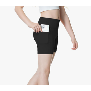 B&GCozy Girls Volleyball Shorts with Pocket Stretch Youth Athletic Biker Shorts Medium