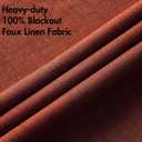 MIULEE Linen Curtains for Bedroom 100% Blackout Thermal Insulated Burnt Orange Grommet Room Darkening Curtains & Drapes Rust Terracotta Fall Decor for Living Room Nursery 52 x 90 Inch (2 Panels)