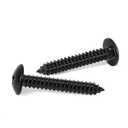 #14 x 2 Truss Head Self Tapping Wood Screws Sheet Metal Screws, Black Finish, 304 Stainless Steel 18-8, 25 PCS