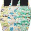 Washable Dog Diapers Male Large, Premium Belly Bands for Male Dogs Reusable, Pack of 3, High Absorbing Large Puppy Diapers Male in Incontinence or Excitable Urination and Training(L)