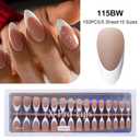 MEET ACROSS Gel X Nail Kit, Press On Nails Kit 150 PCS Medium Almond Brown, 15 Sizes French Tip Press on Nails, Nail Tips for Easy DIY Nail Art