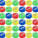 Fainne 200 Pcs Pencil Sharpeners Bulk, Mini Manual Pencil Sharpeners for Kids Handheld Small Pocket for Office School Classroom Supplies Goodie Bags and Gifts, Multicolor (Round)