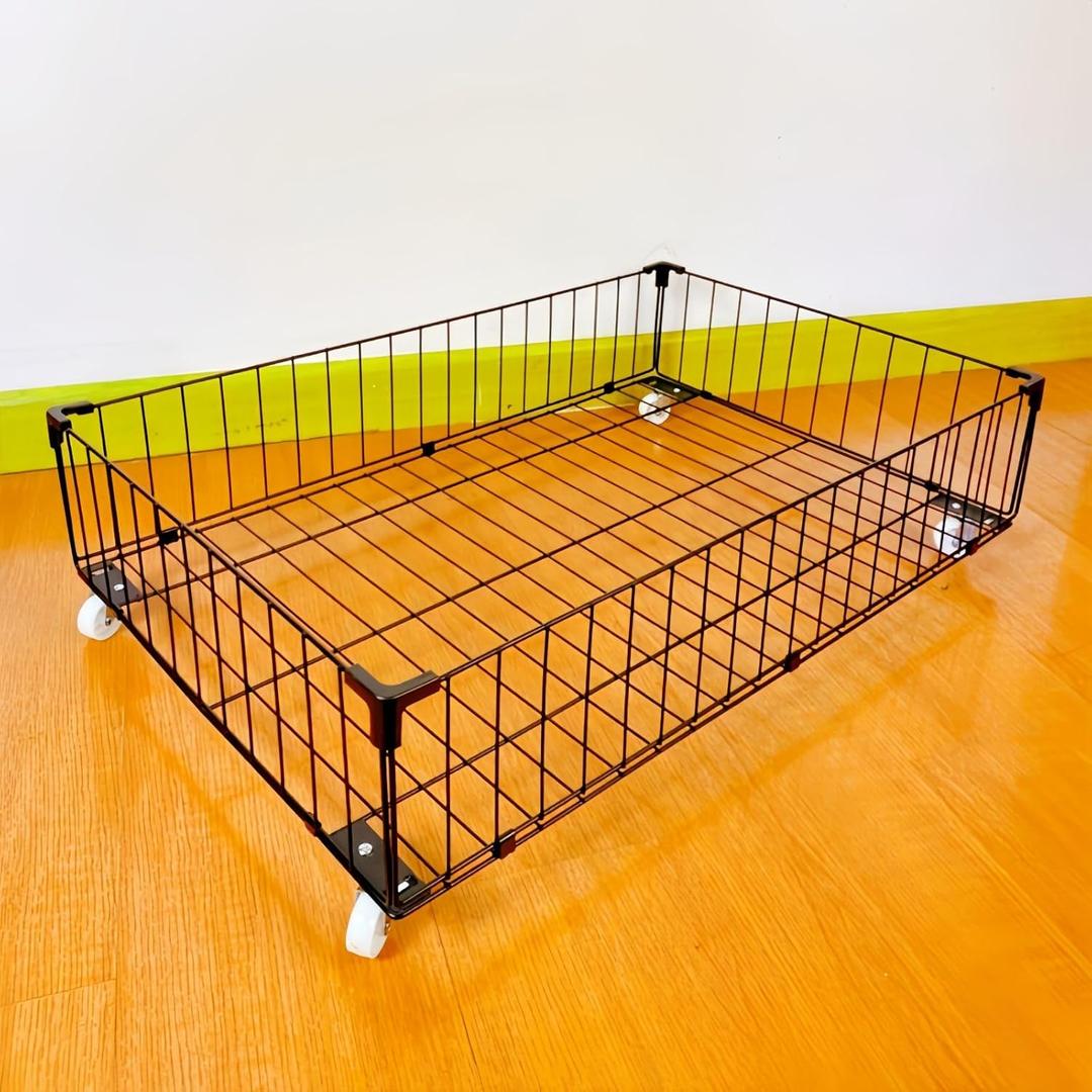 4 Pack Larger Under Bed Storage With Wheels,Rolling Under Bed Drawer,Under Bed Shoes Storage,Open Design, Large capacity,Suitable For Various Storage