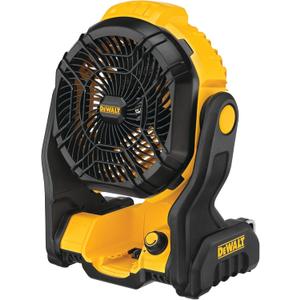 DEWALT 20V MAX Portable Fan, Battery Powered Rechargeable Cordless Shop Fan, Up to 4.5 Hrs Runtime, Variable Speed, 650 CFM, Tool Only (DCE512B)