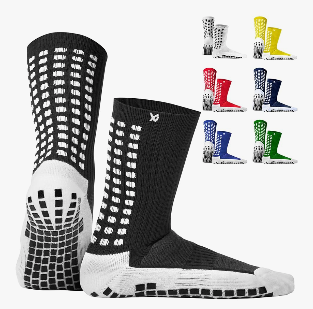 Lux Dual Grip Socks - Soccer Grip Socks for Men and Women. GripArray Performance & Comfort size S