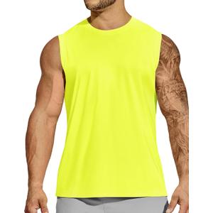 MIER Mens Workout Tank Tops Quick Dry Sleeveless UPF 50+ Muscle Tee Shirts for Athletic Gym Running Swim Beach Training (M)
