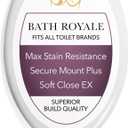 Bath Royale Slow Close Toilet Seat BR501-00 White Elongated, Stain-Resistant and Easy to Keep Clean, Heavy Duty Fits All Toilet Brands, Executive Series