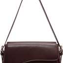 Verdusa Women's Leather Shoulder Bag Clutch Purses Trendy Hobo Crossbody Handbags Y2K Saddle Flap Underarm Purse