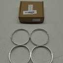 Car Wheel Hub Centric Rings OD 93.1mm to ID 87.1mm Wheels Center Shaft Shock Absorbing Hubrings Aluminum Alloy Silver Tone Durable