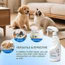 Pet Odor Neutralizer Spray for Dog and Cat Urine - 16.9oz Plant-Based Enzyme Cleaner - Professional Strength Deodorizer for Carpet, Furniture and Litter Box - Unscented