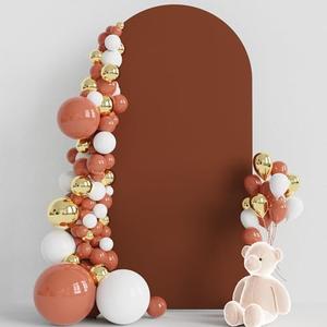 Wokceer 6.6FT Wedding Arch Cover Spandex Fitted Wedding Arch Stand Covers Round Top Chiara Arch Backdrop Cover for Birthday Party Ceremony Banquet Decoration Terracotta