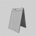 Sign Holder with Water Injection Hole, Portable Plastic Sign Stand, Double Sided Display Poster Stand, A Frame Sign for Sidewalks and Outdoor Advertising(Gray,Large)