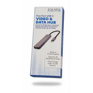 ZGEAR Five Port USB-C Video And Data Hub