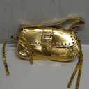 Verdusa Women's Y2K Purse Trendy Goth Studded Punk Leather Shoulder Bag 2000s Purse (Gold)