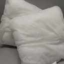 APSMILE Organic 18x18 Feather Down Throw Pillow Inserts Set of 2, 100% Cotton Fabric, Soft Fluffy Square Decorative Pillow Form Core for Sofa, Bed, Couch, Cushion Sham Stuffer (Ivory White)