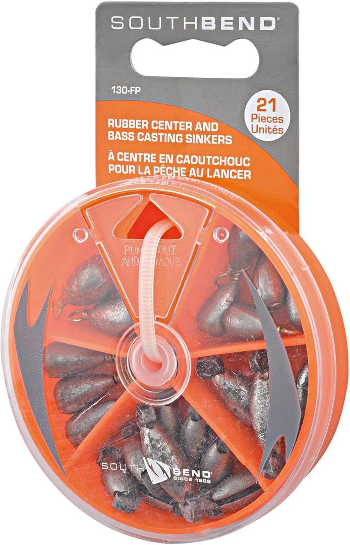 SouthBend 21 Piece Bass Casting Sinker Assortment