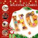 6PCS Bamboo Christmas Decorations Letters Charcuterie Board Box-(with 14 Balloons and Bow) HOHOHO Charcuterie Letters Fillable Food Christmas Party Supplies Table Decoration Food Tray Platter