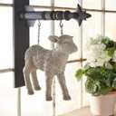 Decorative Hanging Sign 17.5 Inch Black Wood Arrow Holder