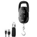 Meilen Luggage Weight Scale, 110LB/50KG Digital Fishing Scale with Portable Hanging, Suitcase Baggage Scale with Hook, Type-C Charging, LED Screen, Black (1)