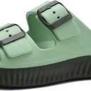 KuaiLu Womens Recovery Sandals With Comfortable Plantar Fasciitis Arch Support, Orthotic Adjustable Thick Cushion Sport Slides Reduces Stress on Feet, Joints & Back Post-Exercise Size 11