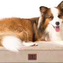 EHEYCIGA Orthopedic XL Dog Beds for Extra Large Dogs with Removable Washable Cover for Crate, Khaki, 41x27 (41*27*3.5 inches)