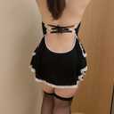 Women's cosplay anime French maid apron uniform Christmas makeup ball large underwear, 4XL