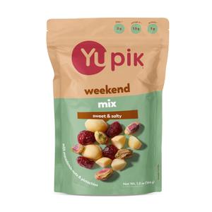 Yupik Weekend Mix, 5.8 Oz Gluten-Free, Kosher, Non-GMO, Guilt-Free Snack, Sweet & Salty Nuts, Pistachios, Macadamia Nuts & Cranberries, Healthy Trail Mix, BB June 03 2026