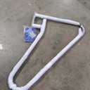 VEVOR Pool Rail 54x36 Pool Railing 304 Stainless Steel 250LBS Load Capacity Silver Rustproof Pool Handrail Humanized Swimming Pool Handrail with Blue Grip Cover & M8 Drill Bit & Self-Taping Screws