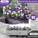 Ammyoo Artificial Fake Flowers Plants for Outdoor Decoration, 2PCS Faux Petunias Silk Flower UV Resistant No Fade for Home Outside Garden Balcony Yard Porch Realistic Indoor Decor (Purple White)