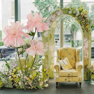 Large Artificial Flowers, 5.58ft Giant Standing Poppy Decorations, Handcrafted Huge Flowers for Wedding, Garden, Hotel, Office, Art Gallery& Shop Window Display (1, Pink-3)