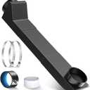 UD48S 4 Inch Stainless Steel Telescoping Dryer Vent Kit, 17.7"-29.5" Inch Adjustable Periscope Dryer Duct for Tight Spaces, Fits Whirlpool & All 4" Dryers - Flat Low Profile Venting Solution